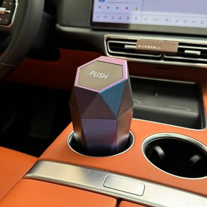 Ginsco Car Trash Can with Lid, 2 Pack Mini Car Trash Can Cup Holder, Cars - Image 2