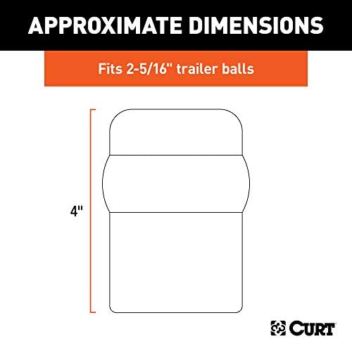 CURT 21810 Black Rubber Trailer Hitch Ball Cover, 2-5/16-Inch Diameter - Image 2