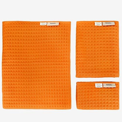 Luxury Organic Japanese Cotton Waffle Bath Towel | Thick, Quick Dry Bathroom by KOSMU