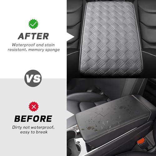 Car Armrest Cushion, 12.2"x8.3" Memory Foam Console Pad - Image 4