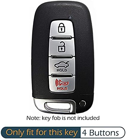 2Pcs Silicone 4 Buttons Key Fob Cover Remote Case Keyless Protector Compatible - Image 2