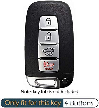 2Pcs Silicone 4 Buttons Key Fob Cover Remote Case Keyless Protector Compatible - Image 2