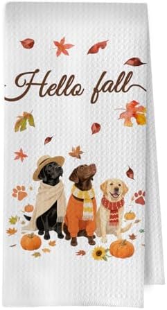 Fall Labrador Kitchen Towels by Unknown