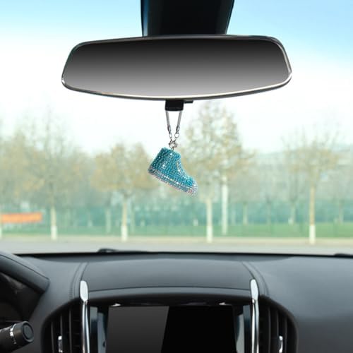 Bling Sneaker Shoe Sparkly Car Hanging Ornament, Cute Crystal Rear View Mirror - Image 7
