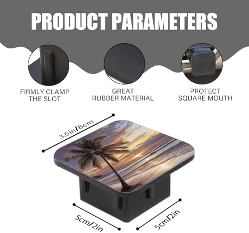 Hitch Cover Fits for 2-Inch Hitch, Palm Tree in an Oil - Image 3