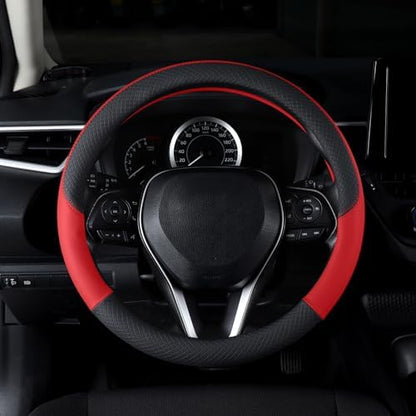 Auto Car Leather Steering Wheel Cover Anti Slip Wrap 15" - Image 3