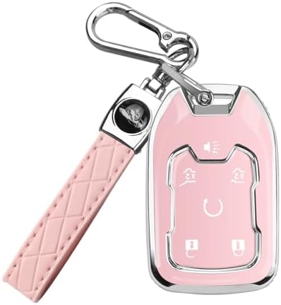 for Chevy GMC Key Fob Cover 6 Buttons Key Case 2016-2025 by MILDEAST