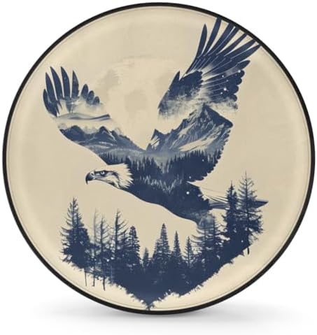 Spare Tire Cover for RV Trailer, Eagle Silhouette Tire Covers Universal Fit for by Unknown