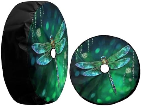 Delerain Spare Tire Cover with Backup Camera Hole Beautiful Dragonfly Wheel - Image 3