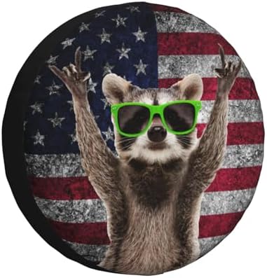 Funny Raccoon Spare Tire Cover Raccoon Wheel Protector by Unknown