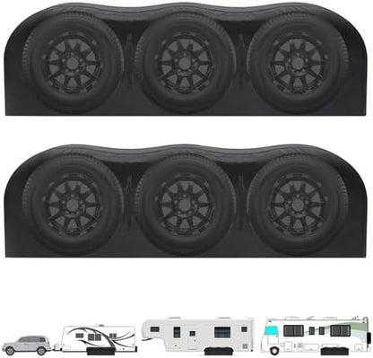 2 Pack Triple Axle Tire Cover, Fits 30" to 32" Tires, Heavy Duty Waterproof by HUATOL