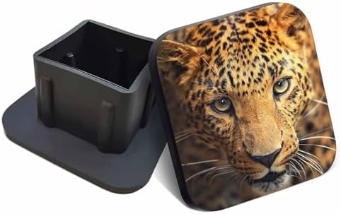 Swono Trailer Hitch Caps Covers Leopard Animal Pattern 2 Inch Rubber Tow Hitch by Swono