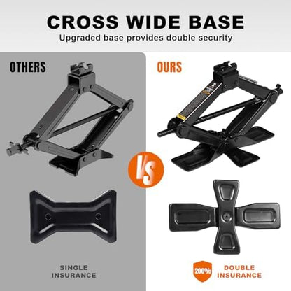 Big RED AST10202SR Torin Wide Base Cross Car Scissor Jack: Steel Portable Quick - Image 2