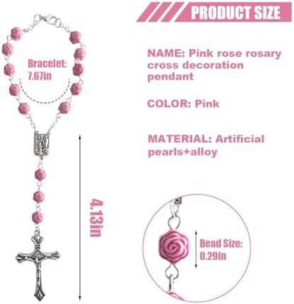 smilfuy 2PCS Car Rosary for Rearview Mirror - Image 2