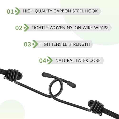 Bungee Cords with Hooks 6 Pack Bungee Cord Includes 24 inches - Image 5