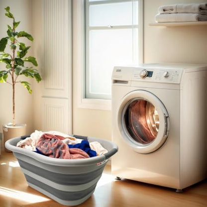 SAMMART 40L Set of 2 Collapsible Plastic Laundry Hamper - Image 4