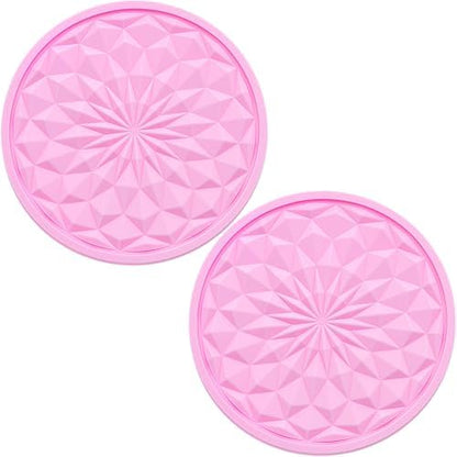 2 Pack Silicone Car Cup Holder Coaster – 2.75 Inch Non-Slip Drink Mat, by MEAJOO