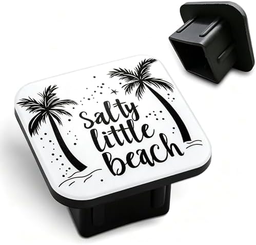 Salty Little Beach Hitch Receiver Cover 2" Tropical Palm Trees Trailer Hitch by Unknown