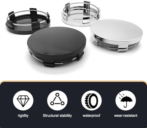 4 PCS Car Wheel Center Hub Cover, 60MM/2.36In Outer Diameter and 56MM/2.2In - Image 6