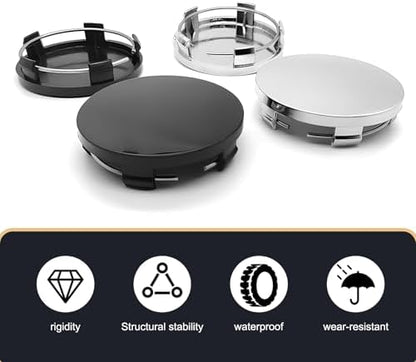 4 PCS Car Wheel Center Hub Cover, 60MM/2.36In Outer Diameter and 56MM/2.2In - Image 6