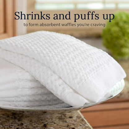 GILDEN TREE Waffle Hand Towels for Bathroom Quick Dry Large Luxury Lint Free - Image 3