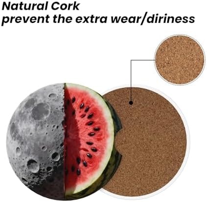 Watermelon Moon Car Cup Holder Coasters 2 Pack 2.63" - Image 6