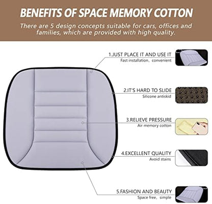 MYFAMIREA Car Seat Cushion Pad 1.2" Thick Comfort Seat Protector - Image 2