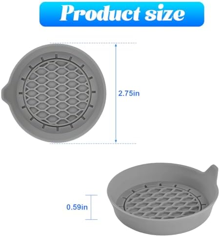 Zpana 4PCS Car Cup Holder Coasters, Silicone Non-Slip Vehicle Cup Recessed Mats - Image 2