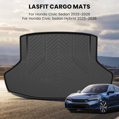 LASFIT All Weather Cargo Mats for Honda Civic 2022-2026 - Image 5