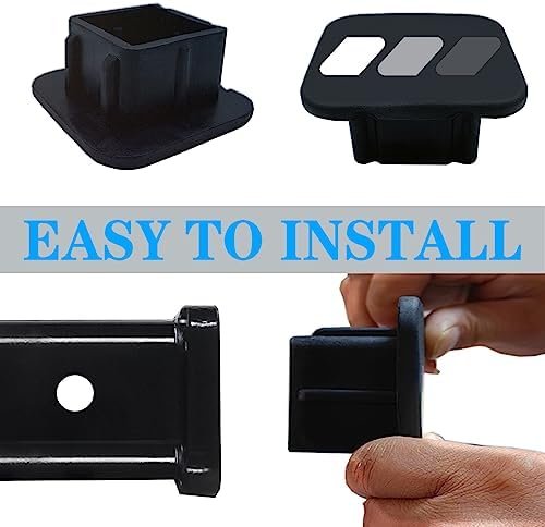 2 Inch Tri-Color 3 Color Logo Trailer Hitch Tube Cover Plug Cap, Rubber - Image 5