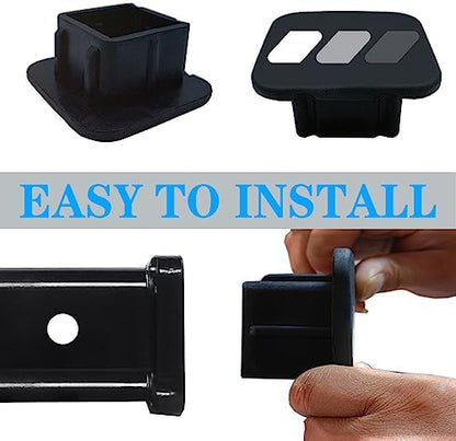 2 Inch Tri-Color 3 Color Logo Trailer Hitch Tube Cover Plug Cap, Rubber - Image 5