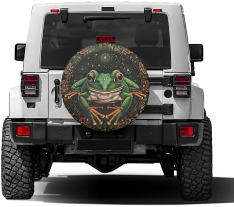 Delerain Bohemian Mandala Frog Spare Tire Cover Wheel Protectors Sun Protector - Image 2