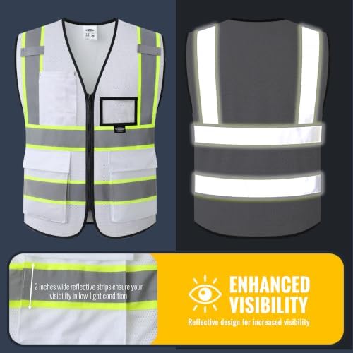 JKSafety Safety Vest for men women Hi Vis Vest - Image 3