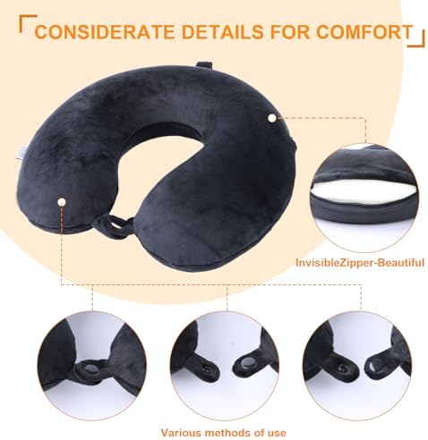Travel Pillow, 100% Pure Memory Foam U Shaped Neck Pillow, Super Lightweight - Image 5