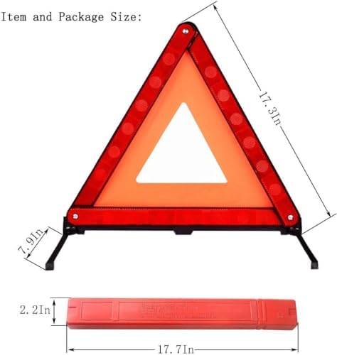 aikko Safety Triangle 6-Pack, Foldable Emergency Road Reflector Kit - Image 6