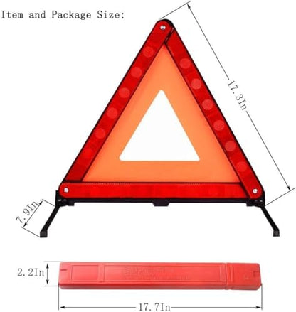 aikko Safety Triangle 6-Pack, Foldable Emergency Road Reflector Kit - Image 6