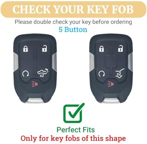 Joouheax Soft TPU 5-Button for Chevy Key Fob Cover - Image 2