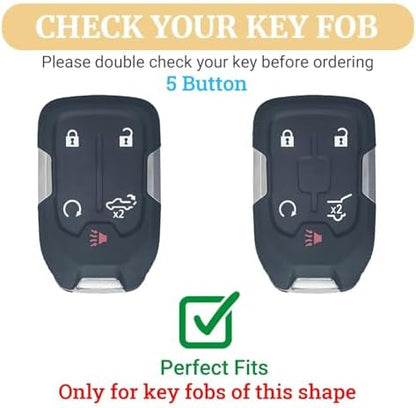 Joouheax Soft TPU 5-Button for Chevy Key Fob Cover - Image 2