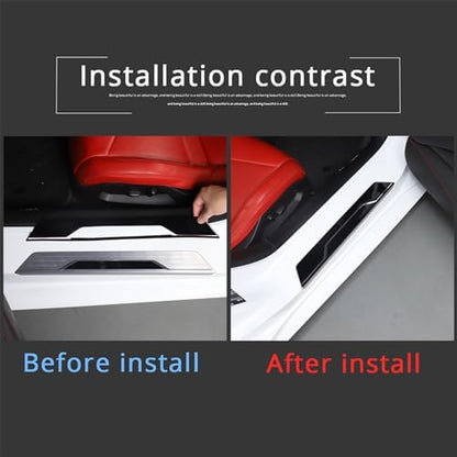 2PCS Car Door Sill Protector, Automotive Door Entry Guard Compatible - Image 2