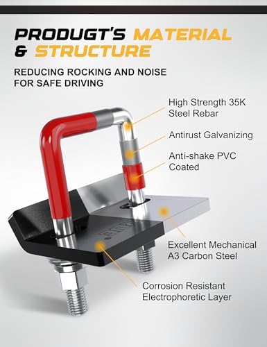 RETRUE Anti Rattle Hitch Tightener 1.25"-2", Rubber Coated Hitch Stabilizer - Image 2