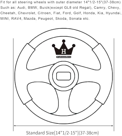 HighnessHwoo 3D Car Steering Wheel Cover Comfort Grip Massage Sporty Anti-Slip - Image 5