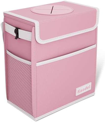 K KNODEL Car Trash Can with Lid, Car Garbage, Bin and Bag by K+KNODEL