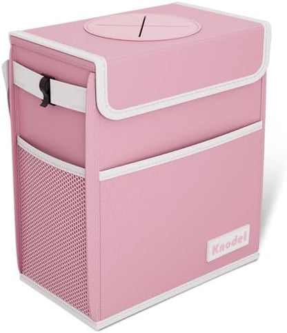 K KNODEL Car Trash Can with Lid, Car Garbage, Bin and Bag by K+KNODEL