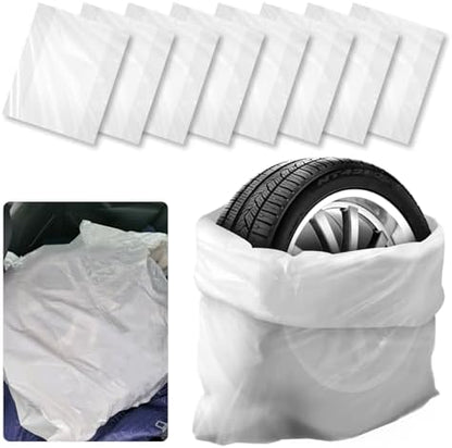 8PCS Extra-Large Tire Covers, Tear-Resistant LDPE Plastic Tire Bags by Unknown