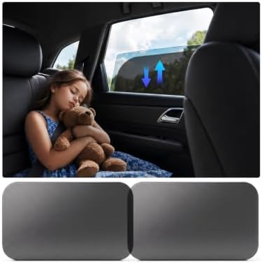 Car Window Shade for Baby, Roll Windows Down, Static Cling Window Covers by MakeLifeBetter