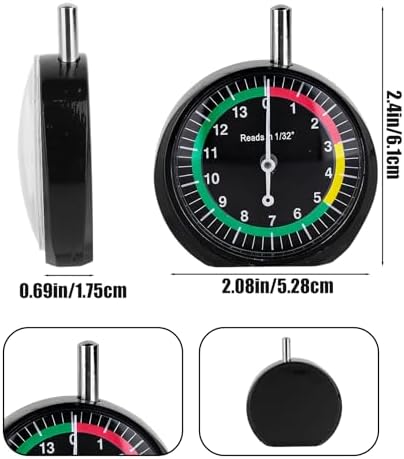 2pcs Tire Tread Depth Gauge, Professional Dial Type Tire Tread Depth Gauge - Image 2