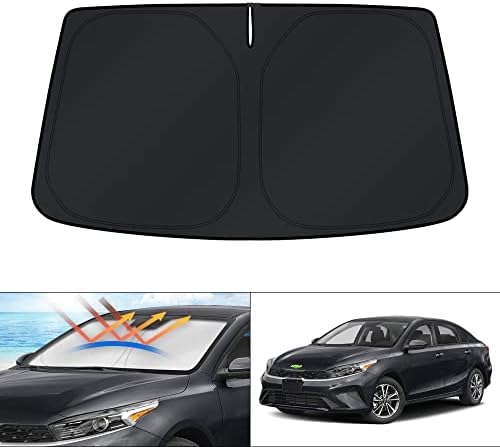 KUST Windshield Sun Shade for Kia Forte Accessories 2019-2024 Window Sunshade by KUST