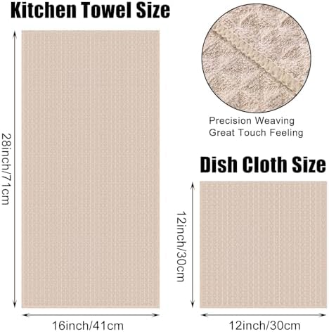 Homaxy Microfiber Kitchen Towels and Dishcloths Sets, 12 Pack - Image 4