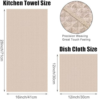 Homaxy Microfiber Kitchen Towels and Dishcloths Sets, 12 Pack - Image 4