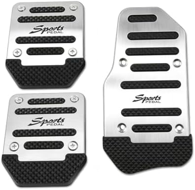 3 PCS Car Pedal Cover Set, Alloy Non-slip Brake Clutch Pedal Covers Kit by Unknown